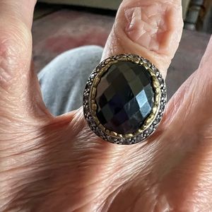 Silpada silver and pyrite ring